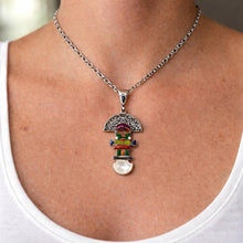 Carica l'immagine nel visualizzatore di Gallery, Large Vintage Sterling Silver Tumi Pendant: Inca Sun God, Peru
