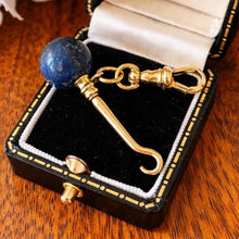 Charger l'image dans la galerie, Antique Victorian Lapis Lazuli Novelty Miniature Button Hook Pendant Charm
