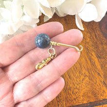 Charger l'image dans la galerie, Antique Victorian Lapis Lazuli Novelty Miniature Button Hook Pendant Charm
