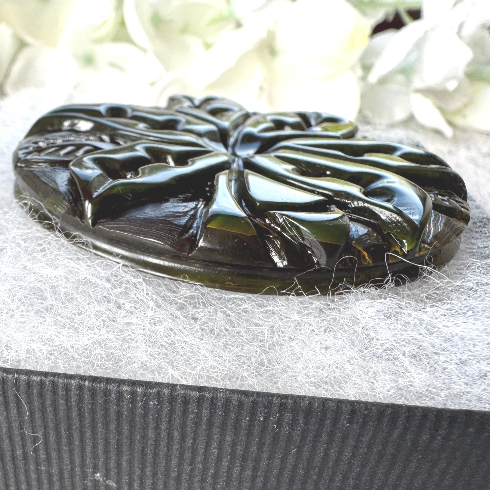 Huge 1930s Deep Carved Bakelite Flower Brooch