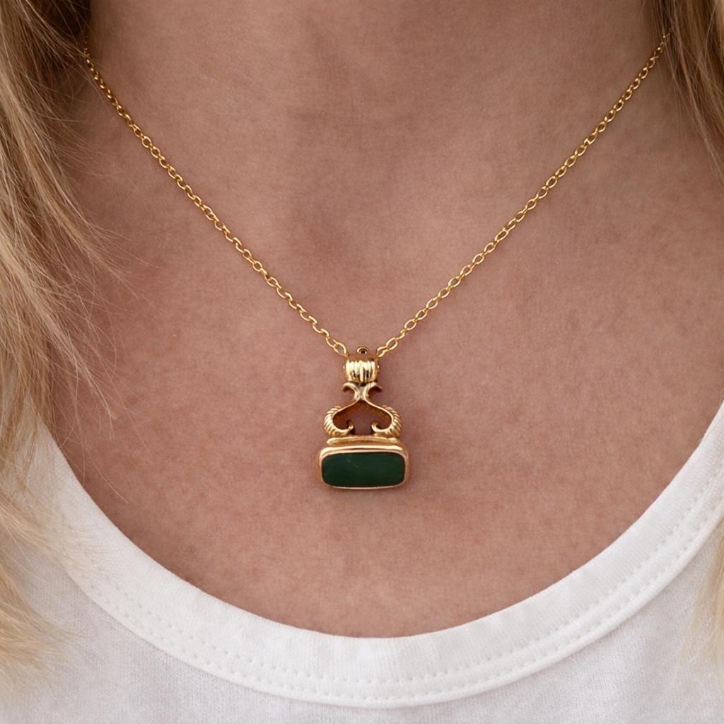 Antique Georgian Gold Cased Bloodstone Seal Fob Pendant. Circa 1790