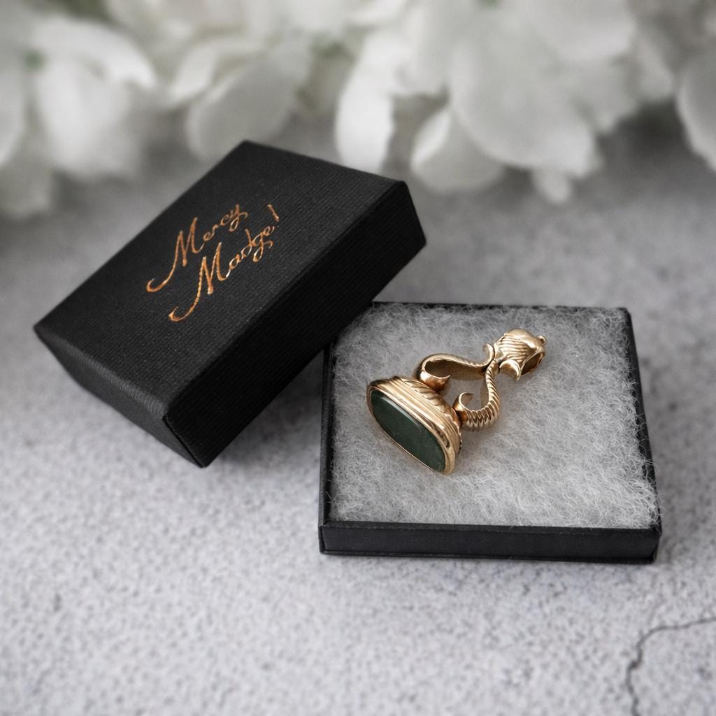 Antique Georgian Gold Cased Bloodstone Seal Fob Pendant. Circa 1790