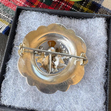 Charger l'image dans la galerie, Antique Victorian Scottish Agate Citrine Thistle Brooch, Sterling Silver Pebble Jewellery c1900
