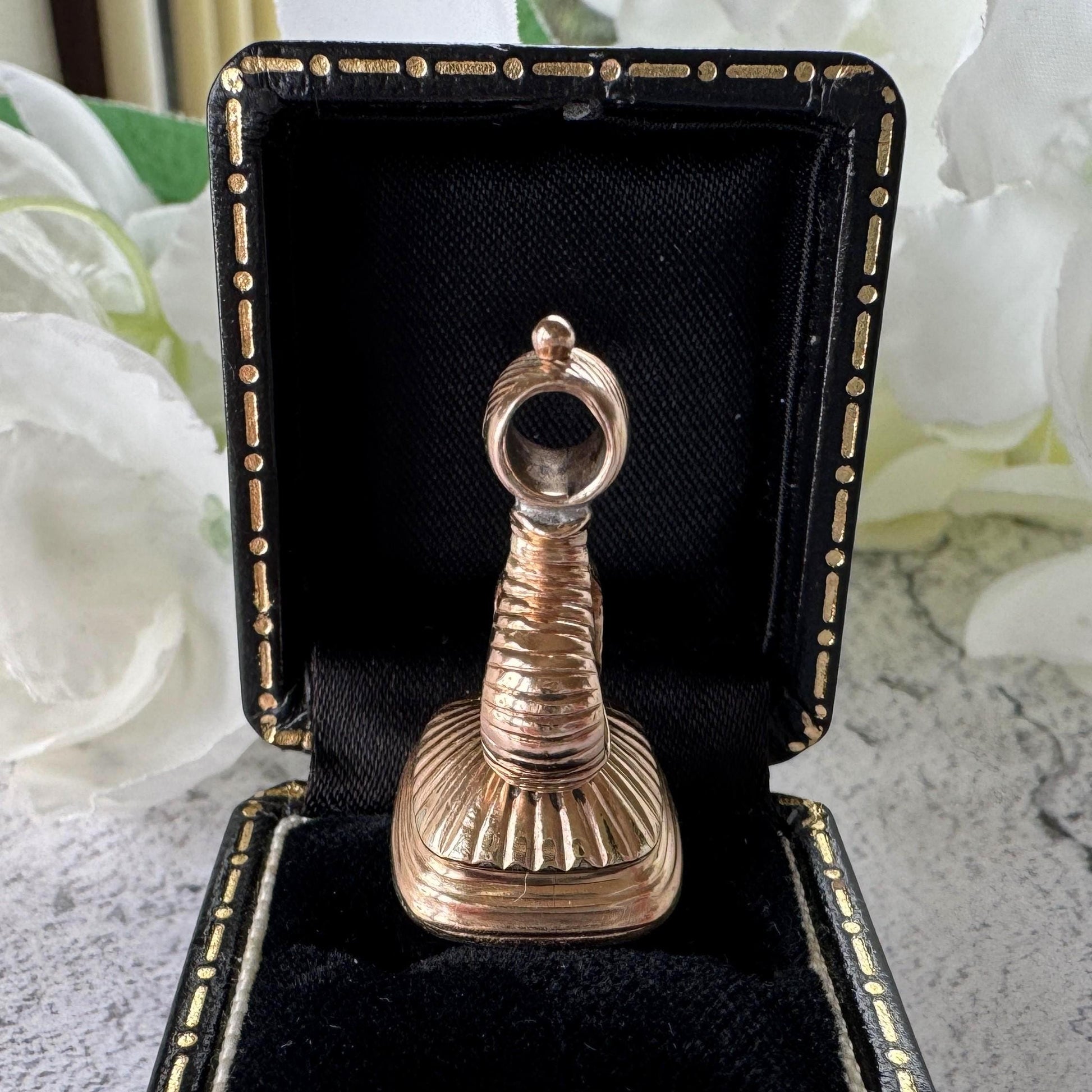 Antique Georgian Gold Cased Bloodstone Seal Fob Pendant. Circa 1790
