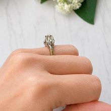 Carica l'immagine nel visualizzatore di Gallery, 1970s Diamond Solitaire Ring, 18ct Gold, High-Set Statement Mount
