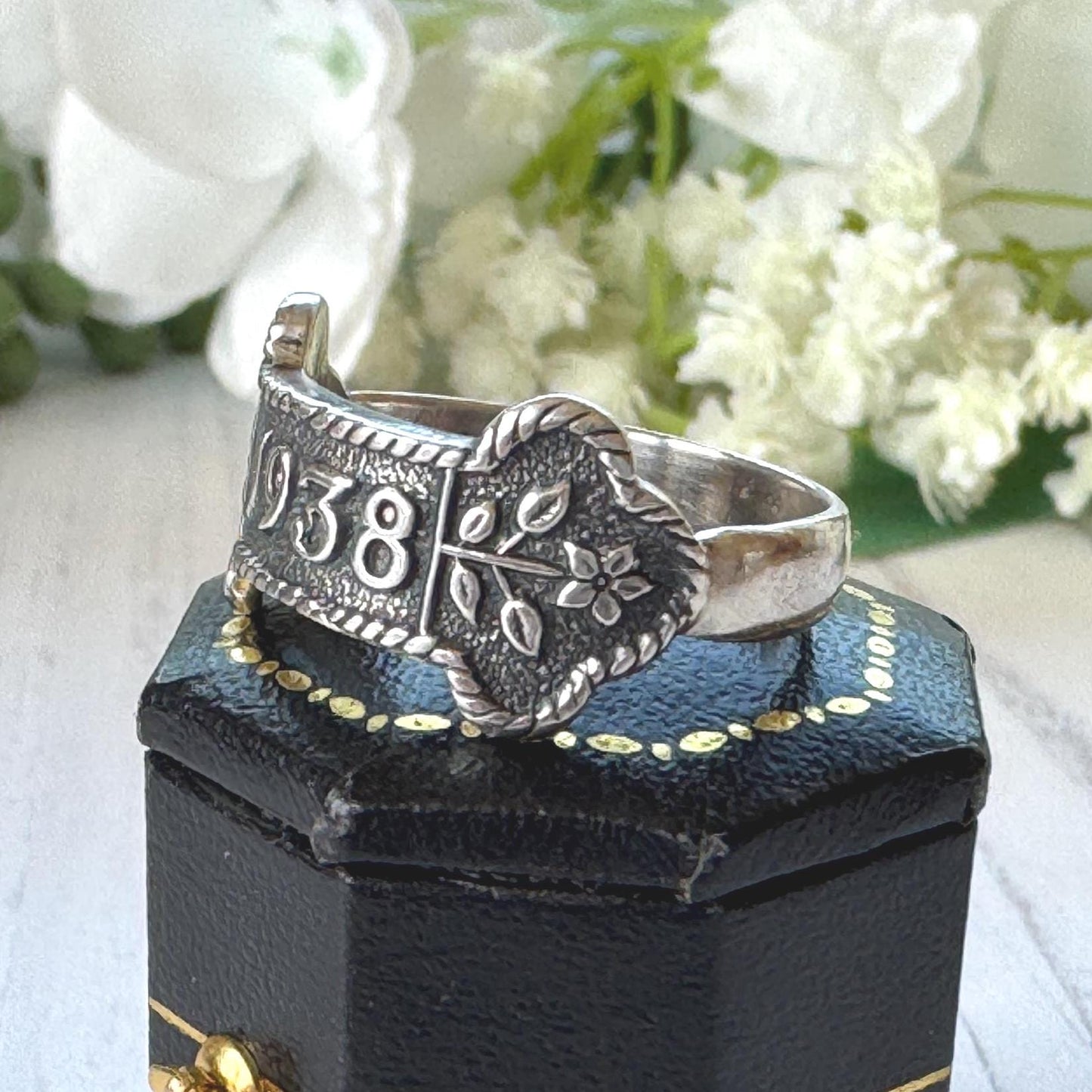 1938 Sterling Silver Statement Ring | Birmingham Hallmarked | St John Ambulance Bar | Reimagined Antique Silver