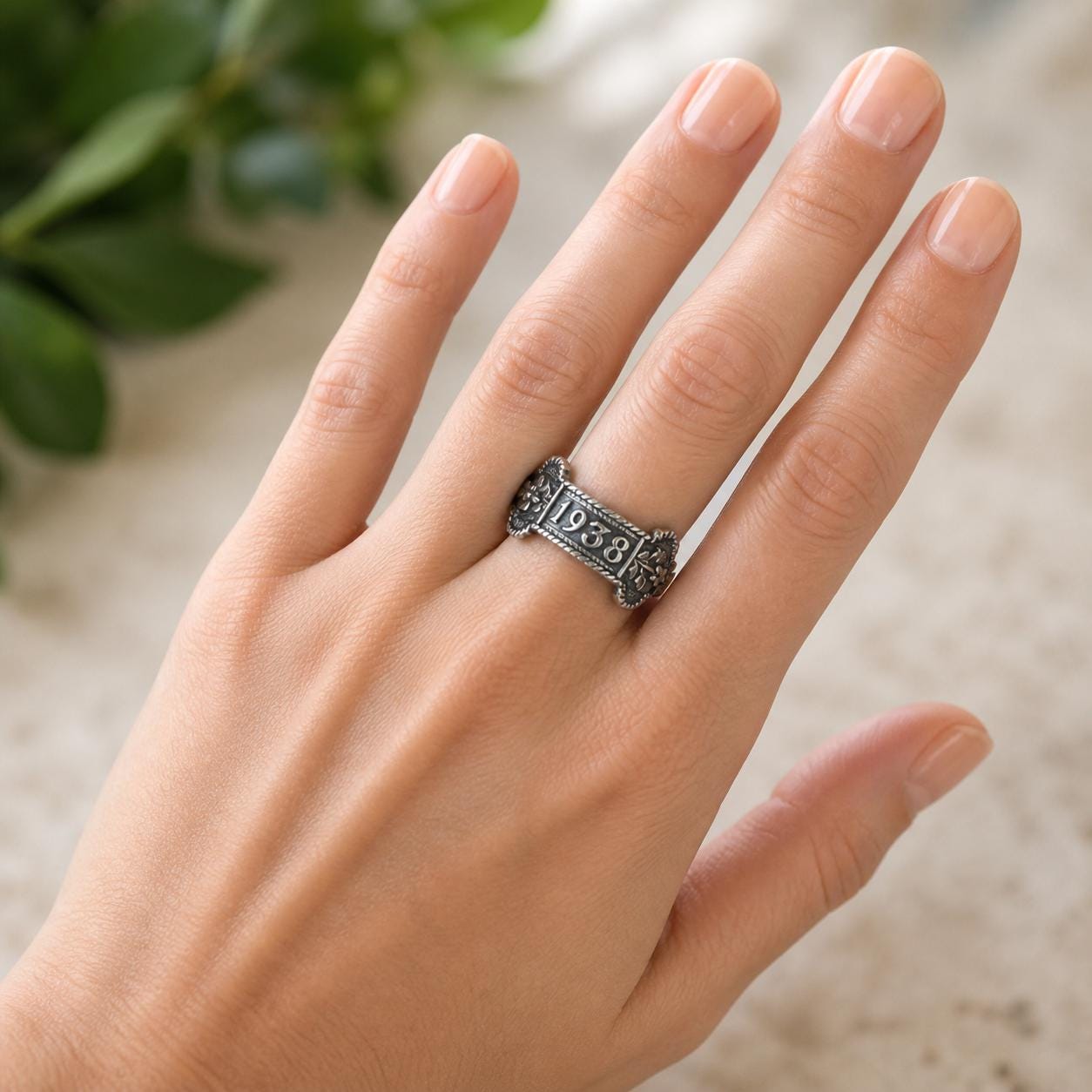 1938 Sterling Silver Statement Ring | Birmingham Hallmarked | St John Ambulance Bar | Reimagined Antique Silver