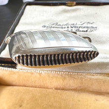Charger l'image dans la galerie, Antique Sterling Silver Vesta Case Pendant, 1912 Birmingham Haseler, Engraved 1889–1914 Memorial Match Safe Necklace
