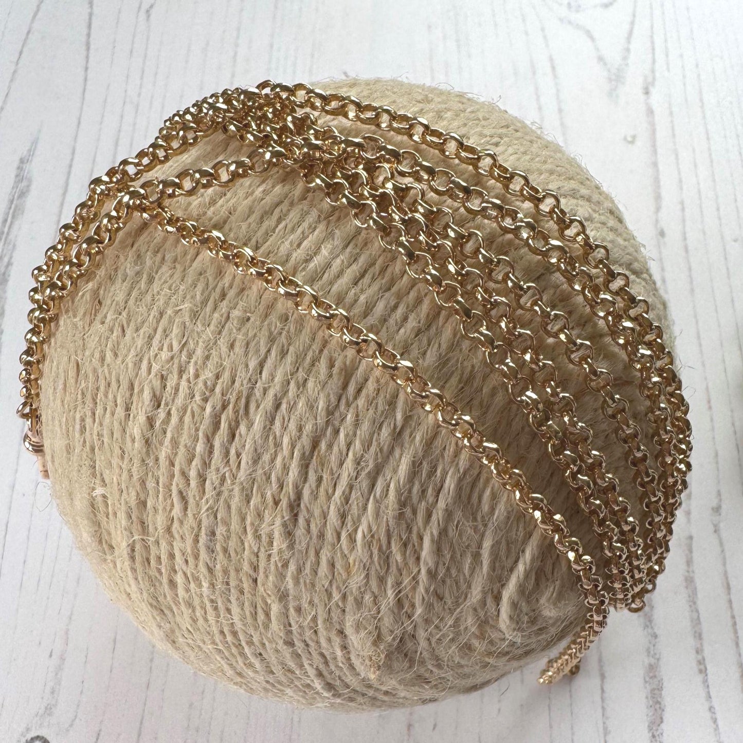 Antique Victorian 18ct Rolled Gold Guard Chain. 135cm Belcher Link Muff Chain/Sautoir Necklace