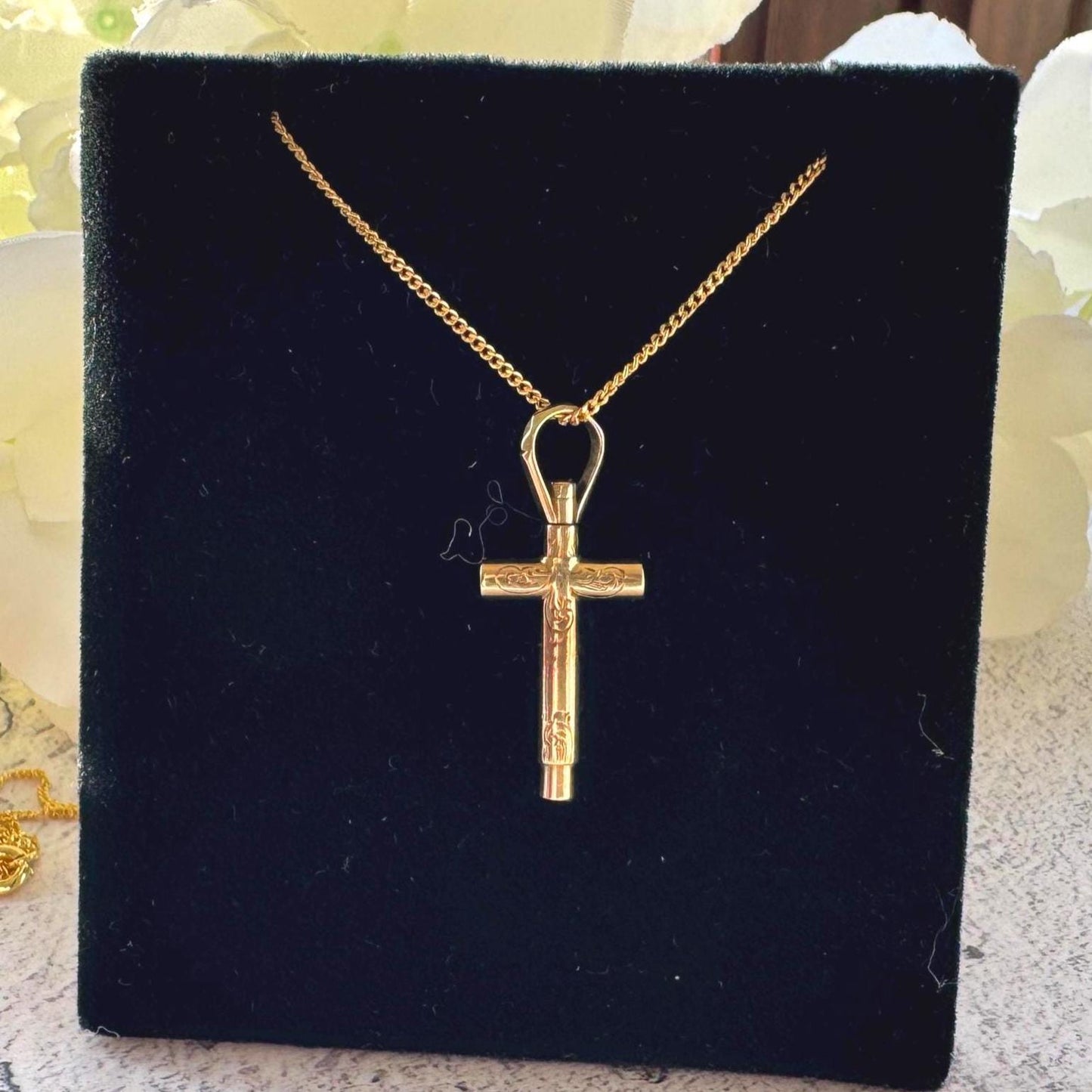 Victorian 15ct Gold Ankh Cross Pocket Watch Key Pendant Charm