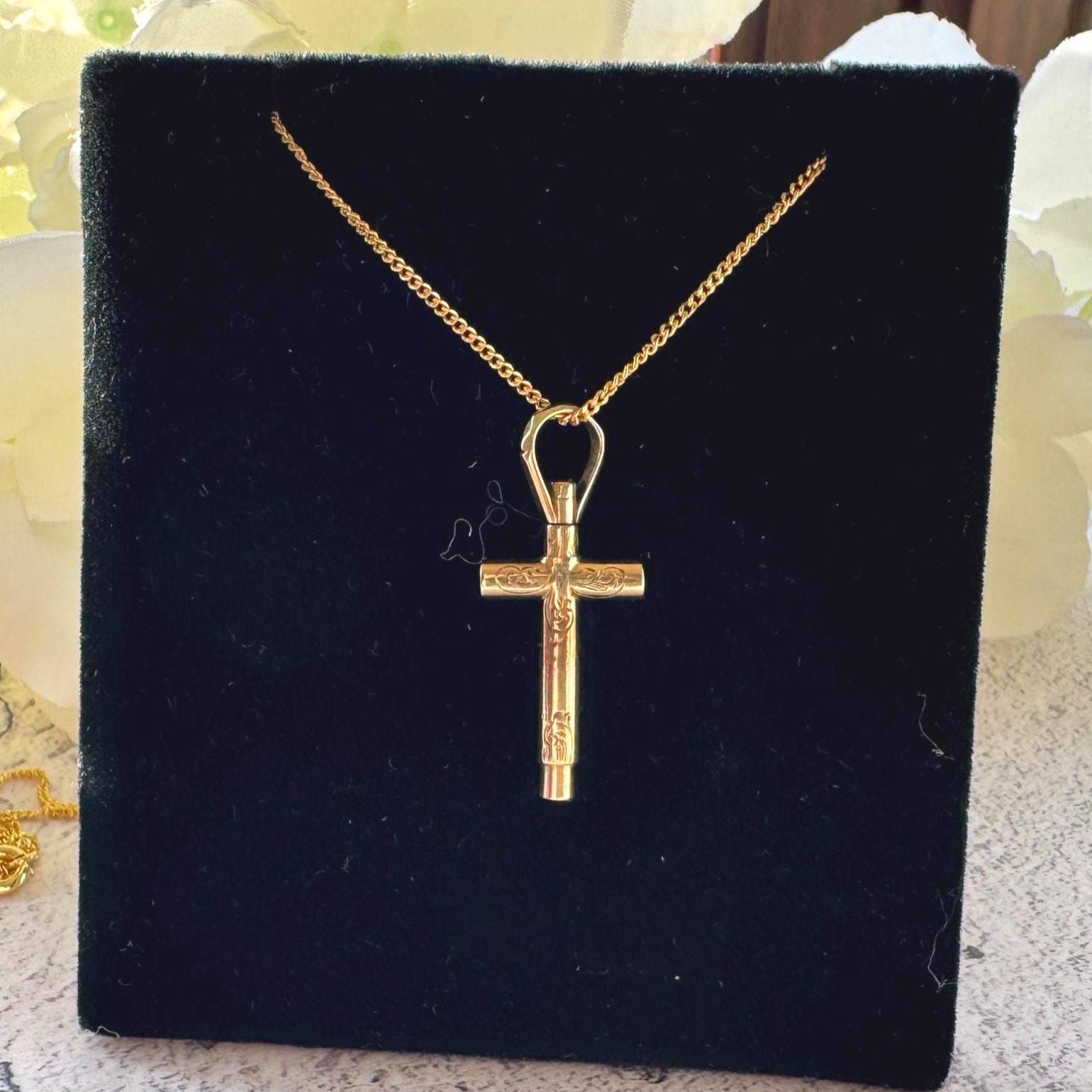 Victorian 15ct Gold Ankh Cross Pocket Watch Key Pendant Charm