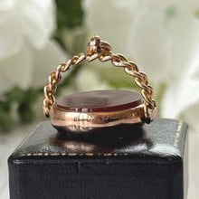 Charger l'image dans la galerie, Antique 9ct Gold Spinning Fob Seal Pendant Fob With Bloodstone And Carnelian
