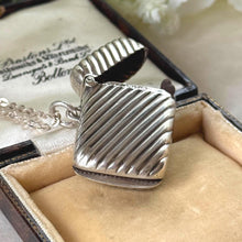 Load image into Gallery viewer, Antique Sterling Silver Miniature Vesta Match Safe Pendant, Chester 1901 Payton Pepper, Victorian Chatelaine Accessory
