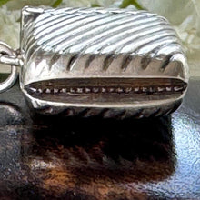 Load image into Gallery viewer, Antique Sterling Silver Miniature Vesta Match Safe Pendant, Chester 1901 Payton Pepper, Victorian Chatelaine Accessory
