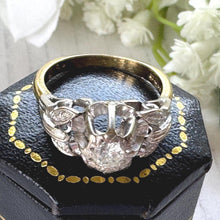 Carica l'immagine nel visualizzatore di Gallery, 1970s Diamond Solitaire Ring, 18ct Gold, High-Set Statement Mount
