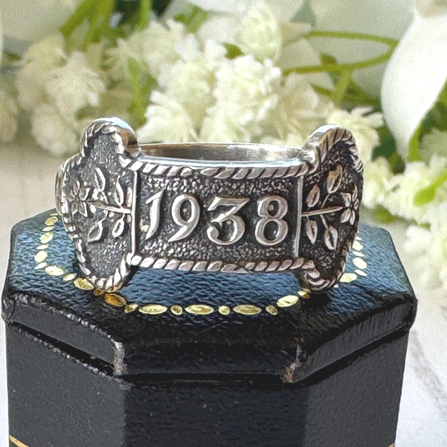 1938 Sterling Silver Statement Ring | Birmingham Hallmarked | St John Ambulance Bar | Reimagined Antique Silver