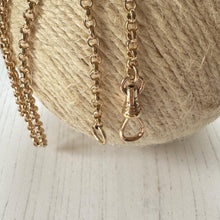 Carica l'immagine nel visualizzatore di Gallery, Antique Victorian 18ct Rolled Gold Guard Chain. 135cm Belcher Link Muff Chain/Sautoir Necklace
