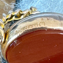 Charger l'image dans la galerie, Antique 9ct Gold Spinning Fob Seal Pendant Fob With Bloodstone And Carnelian
