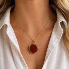 Charger l'image dans la galerie, Antique 9ct Gold Spinning Fob Seal Pendant Fob With Bloodstone And Carnelian
