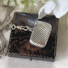 Load image into Gallery viewer, Antique Sterling Silver Miniature Vesta Match Safe Pendant, Chester 1901 Payton Pepper, Victorian Chatelaine Accessory
