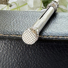 Load image into Gallery viewer, Antique Victorian Sterling Silver Propelling Pencil Pendant, Rare Seal Matrix &amp; Hidden Lead Reservoir c1890

