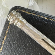 Load image into Gallery viewer, Antique Victorian Sterling Silver Propelling Pencil Pendant, Rare Seal Matrix &amp; Hidden Lead Reservoir c1890
