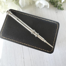 Load image into Gallery viewer, Antique Victorian Sterling Silver Propelling Pencil Pendant, Rare Seal Matrix &amp; Hidden Lead Reservoir c1890
