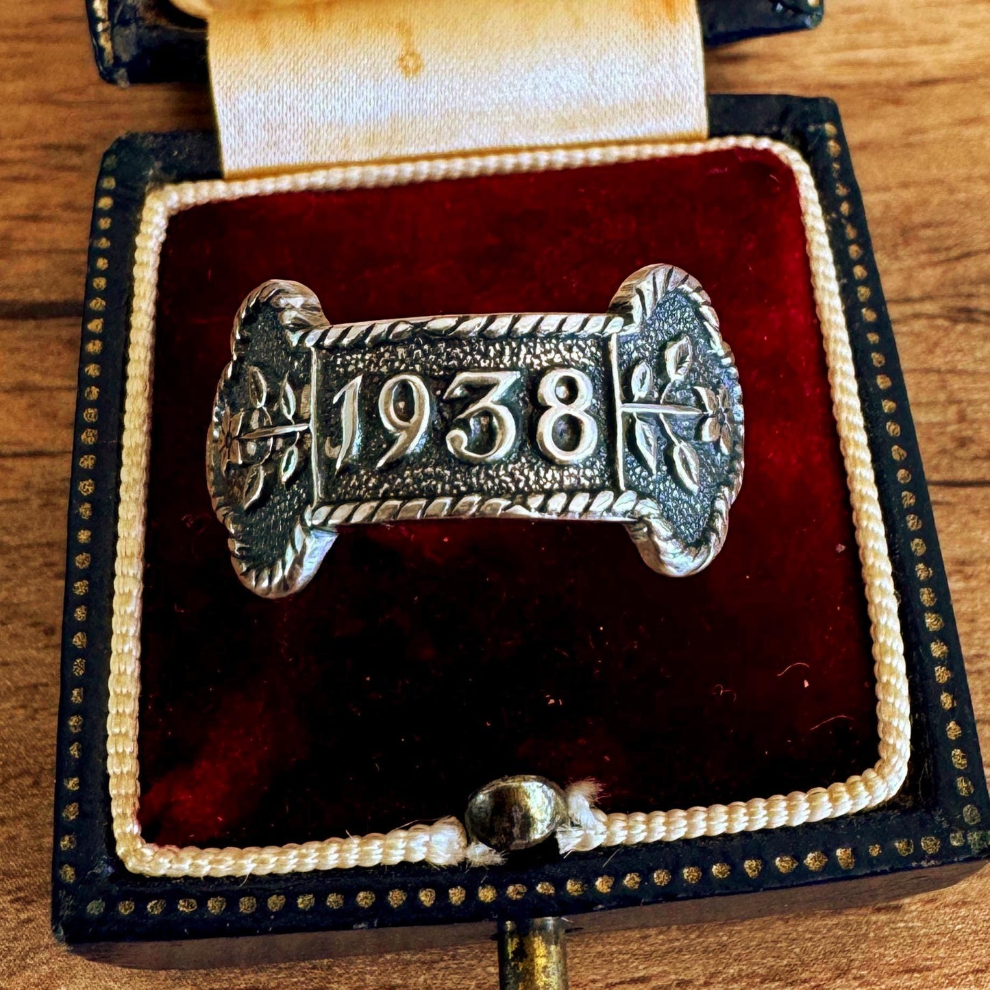 1938 Sterling Silver Statement Ring | Birmingham Hallmarked | St John Ambulance Bar | Reimagined Antique Silver