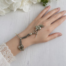 Load image into Gallery viewer, Antique Victorian Sterling Silver Albertina with Sliding Charms and Tassel, Circa 1840
