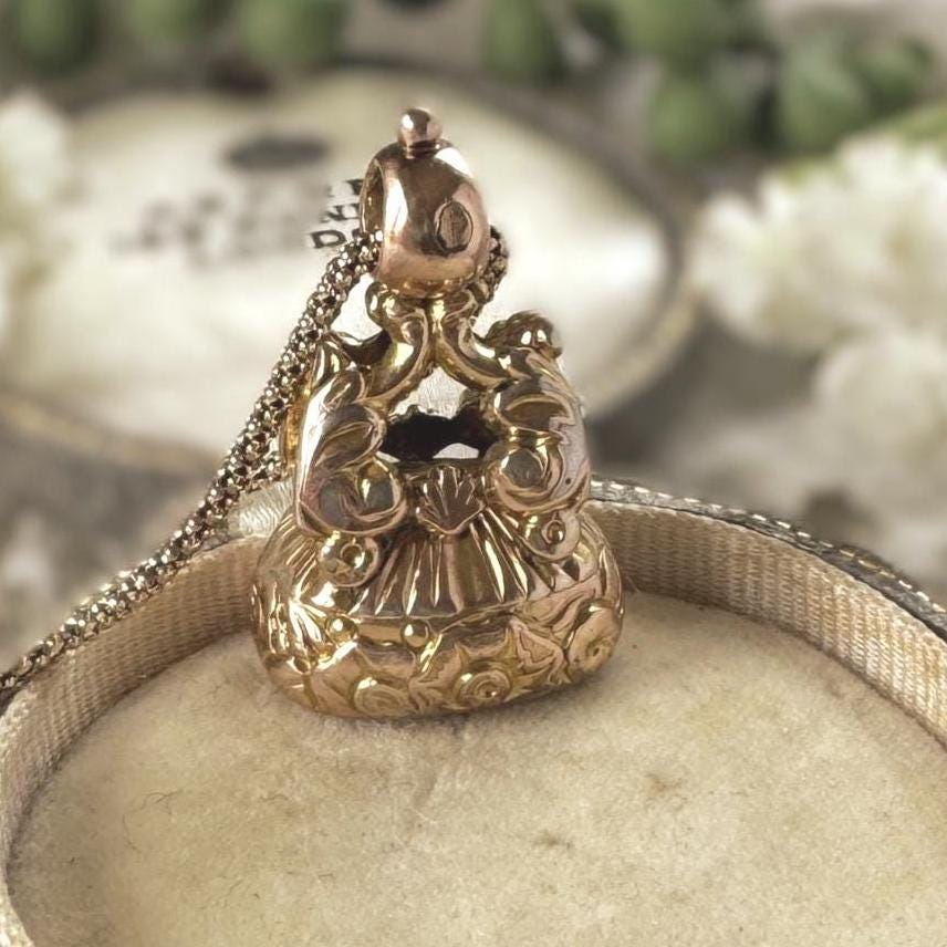 Antique Georgian Gold Cased Fob Seal Pendant with Citrine c.1780-1820