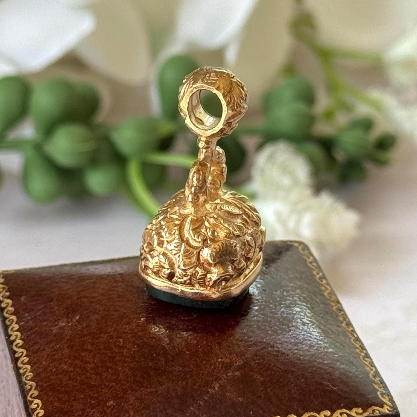 Antique Georgian Solid Gold Bloodstone Fob Seal Pendant, c.1780–1820