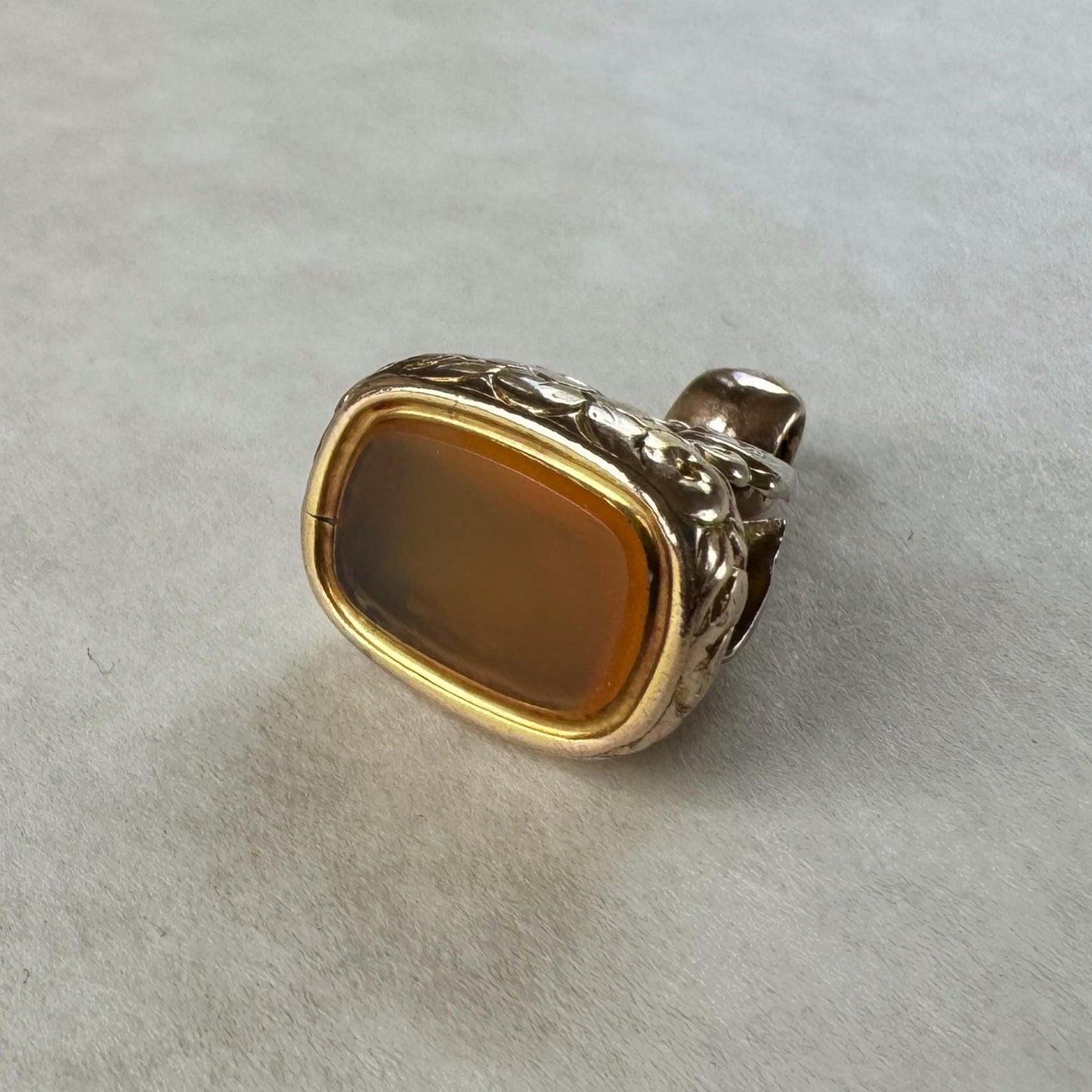 Antique Georgian Gold Cased Fob Seal Pendant with Citrine c.1780-1820