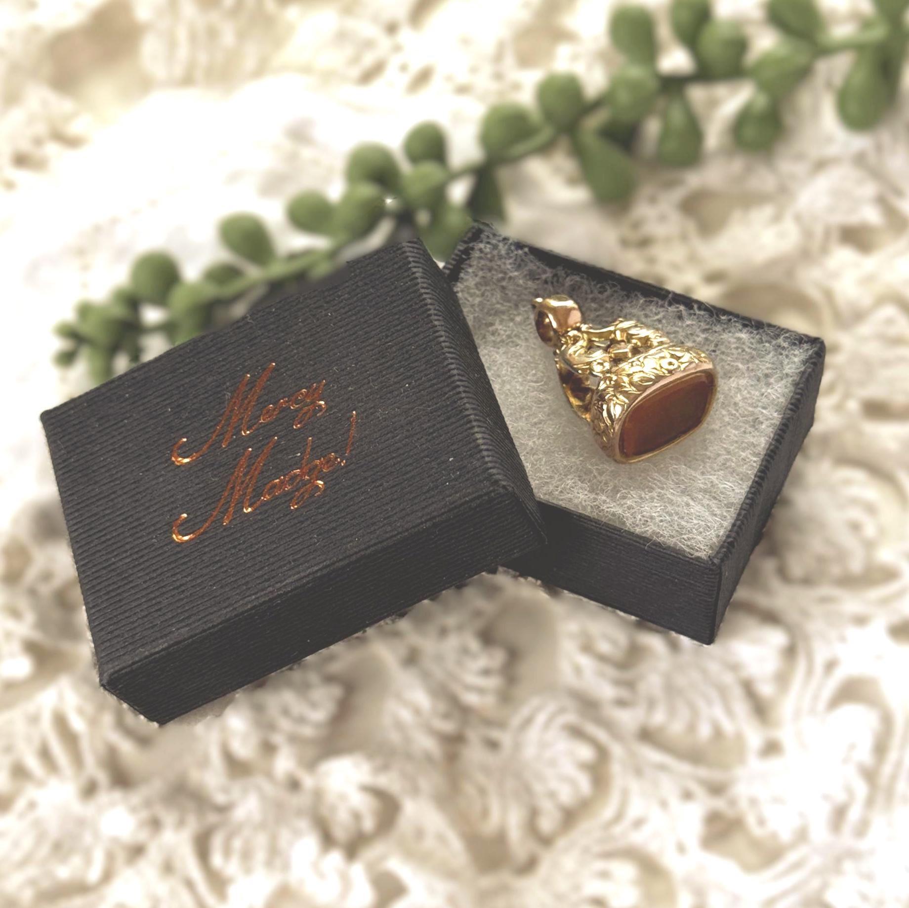 Antique Georgian Gold Cased Fob Seal Pendant with Citrine c.1780-1820