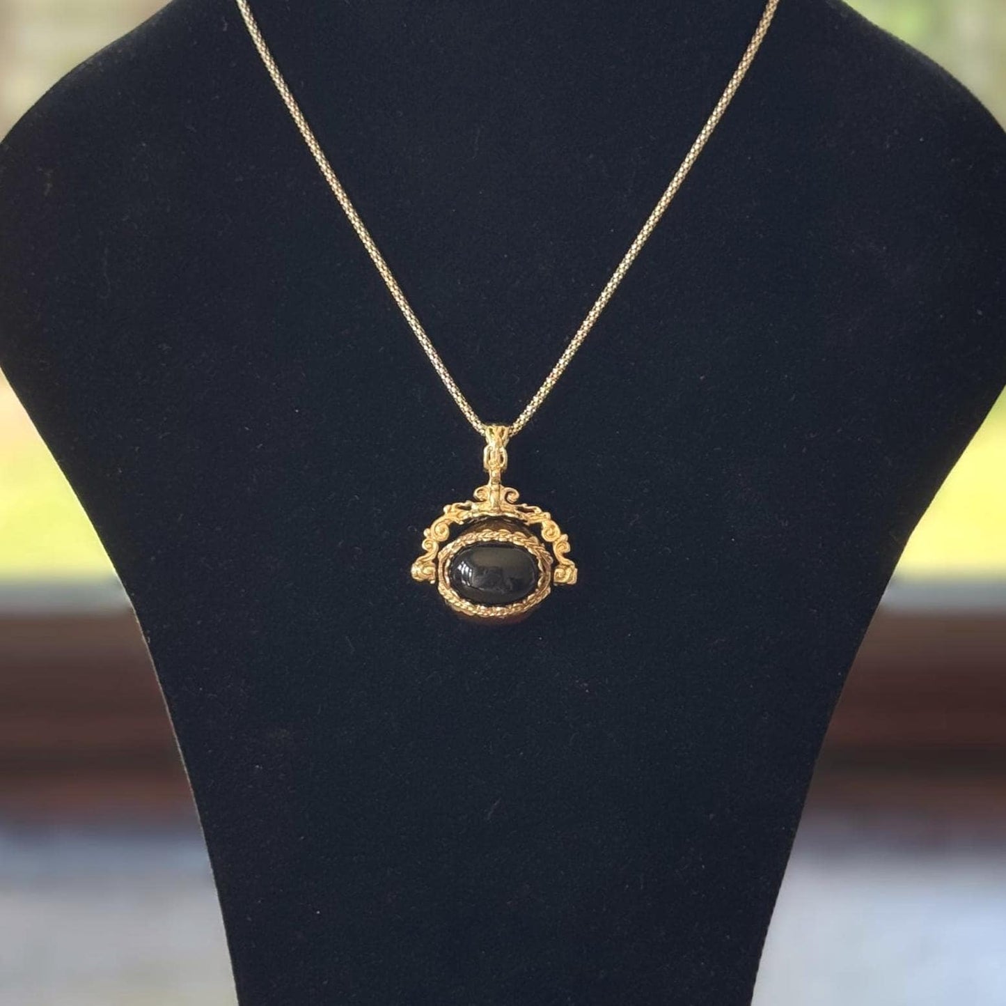 Vintage Victorian Revival 9ct Gold Spinner Fob Pendant, Hallmarked London 1965