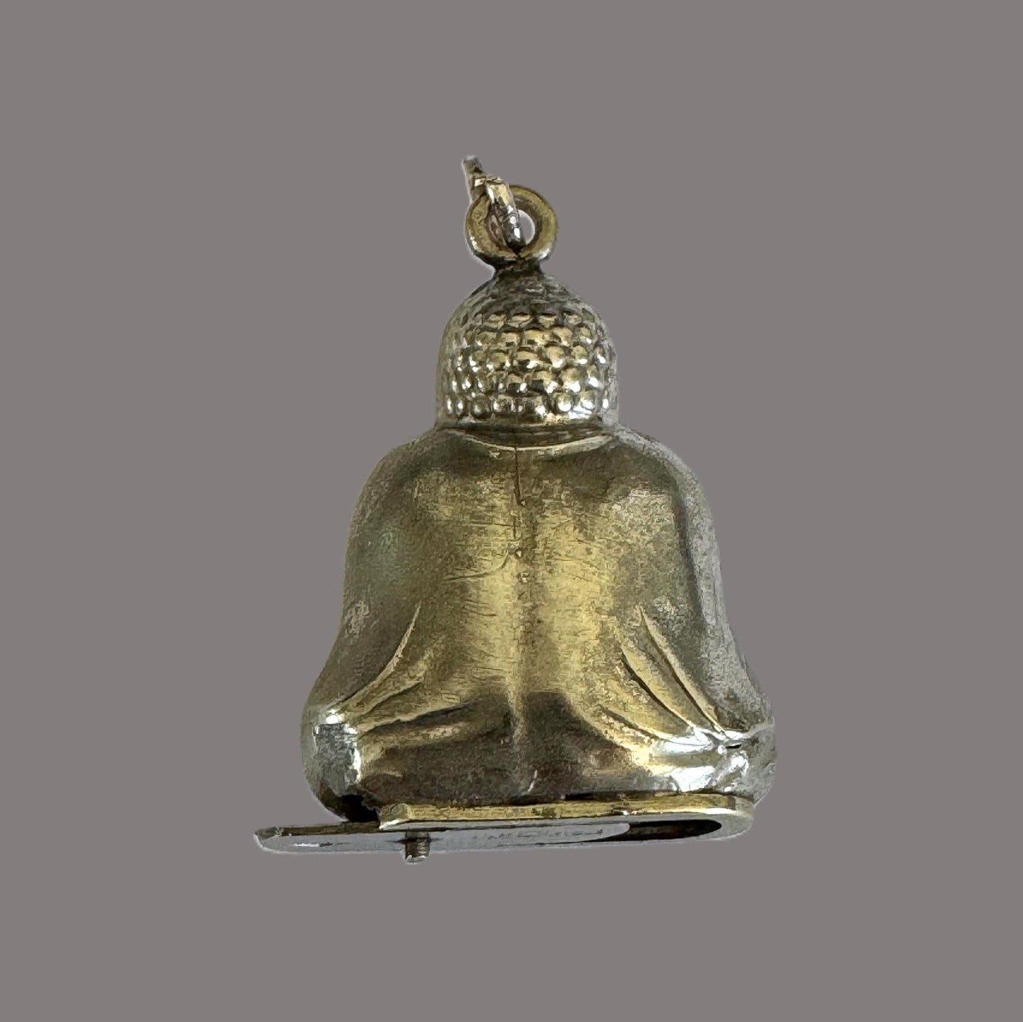 Vintage c.1930 Buddha Secret Compartment Pendant | Hidden Sliding Base | Sterling Silver Chain