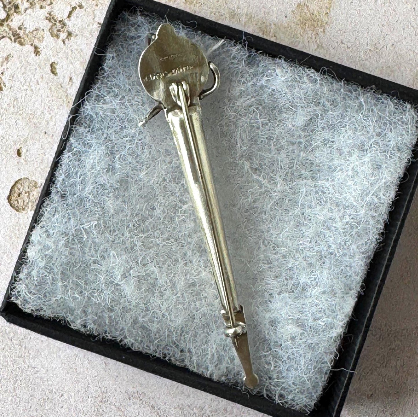 Antique Sterling Silver Scottish Cairngorm Claymore Sword Brooch, Circa 1920