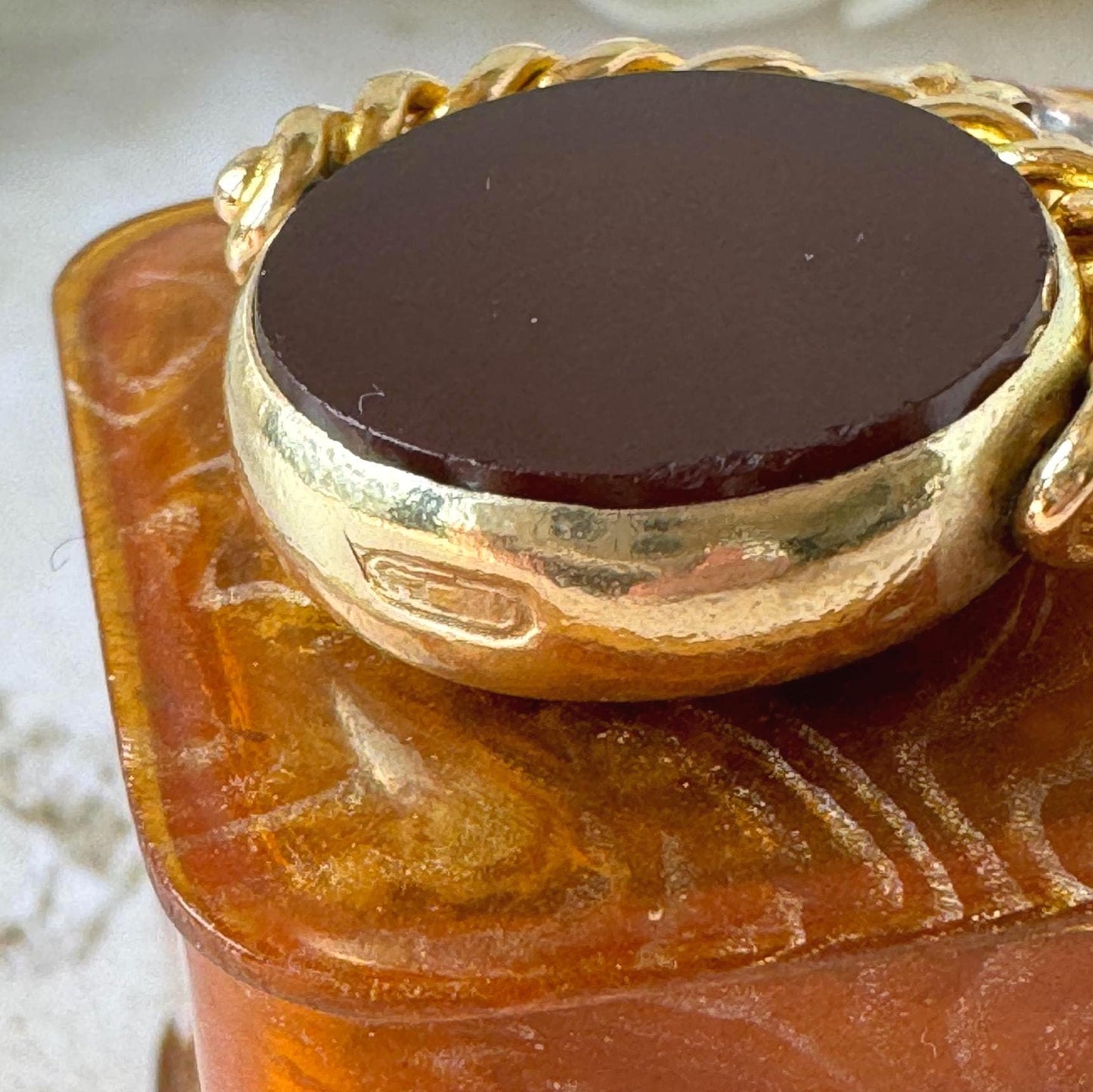 Antique Victorian Rolled Gold Bloodstone & Carnelian Spinning Fob Seal Pendant, Thomas Hopwood