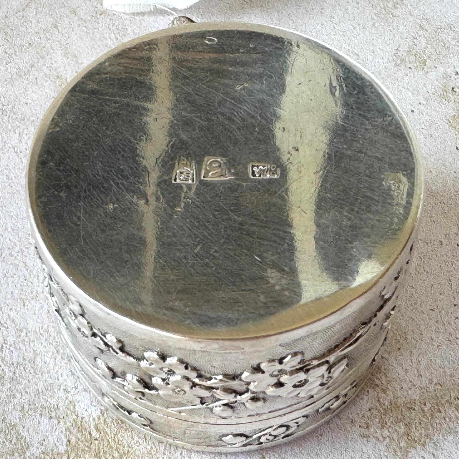 Antique Chinese Export Silver Box, Wang Hing, Qing Dynasty, Plum Blossom, Circa 1900