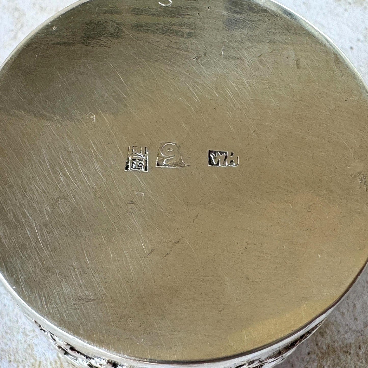 Antique Chinese Export Silver Box, Wang Hing, Qing Dynasty, Plum Blossom, Circa 1900