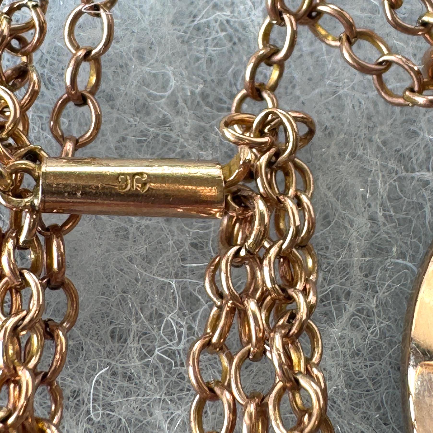 Antique Edwardian 15ct Gold Blue Guilloché Enamel Picture Locket with Seed Pearls, Optional Chain