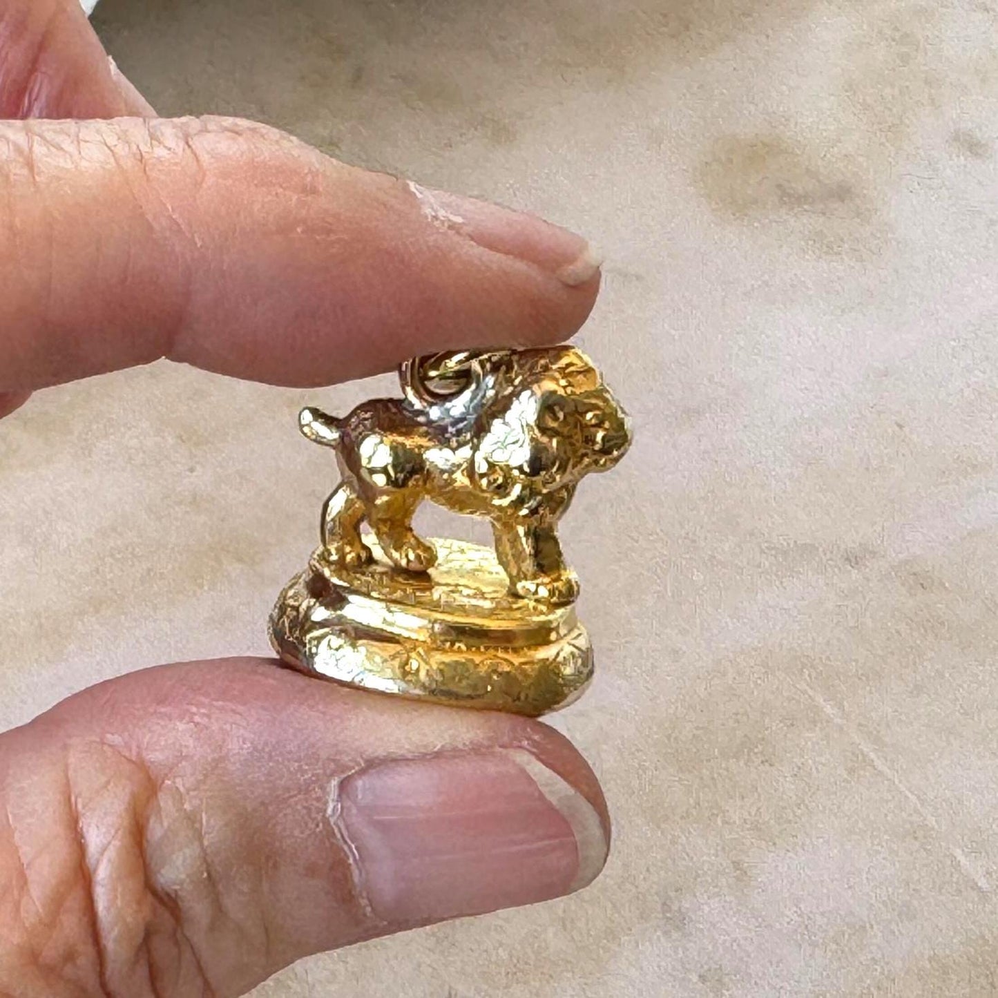 Antique Georgian Pinchbeck Lion Seal Fob | Regency Era Figural Carnelian Pendant