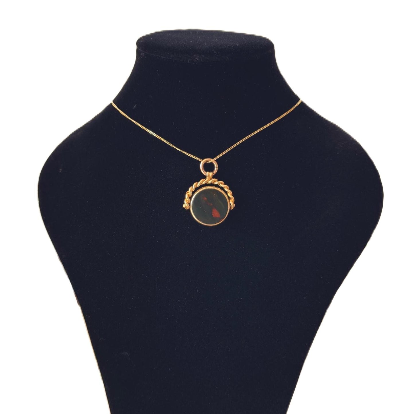 Antique Victorian Rolled Gold Bloodstone & Carnelian Spinning Fob Seal Pendant, Thomas Hopwood