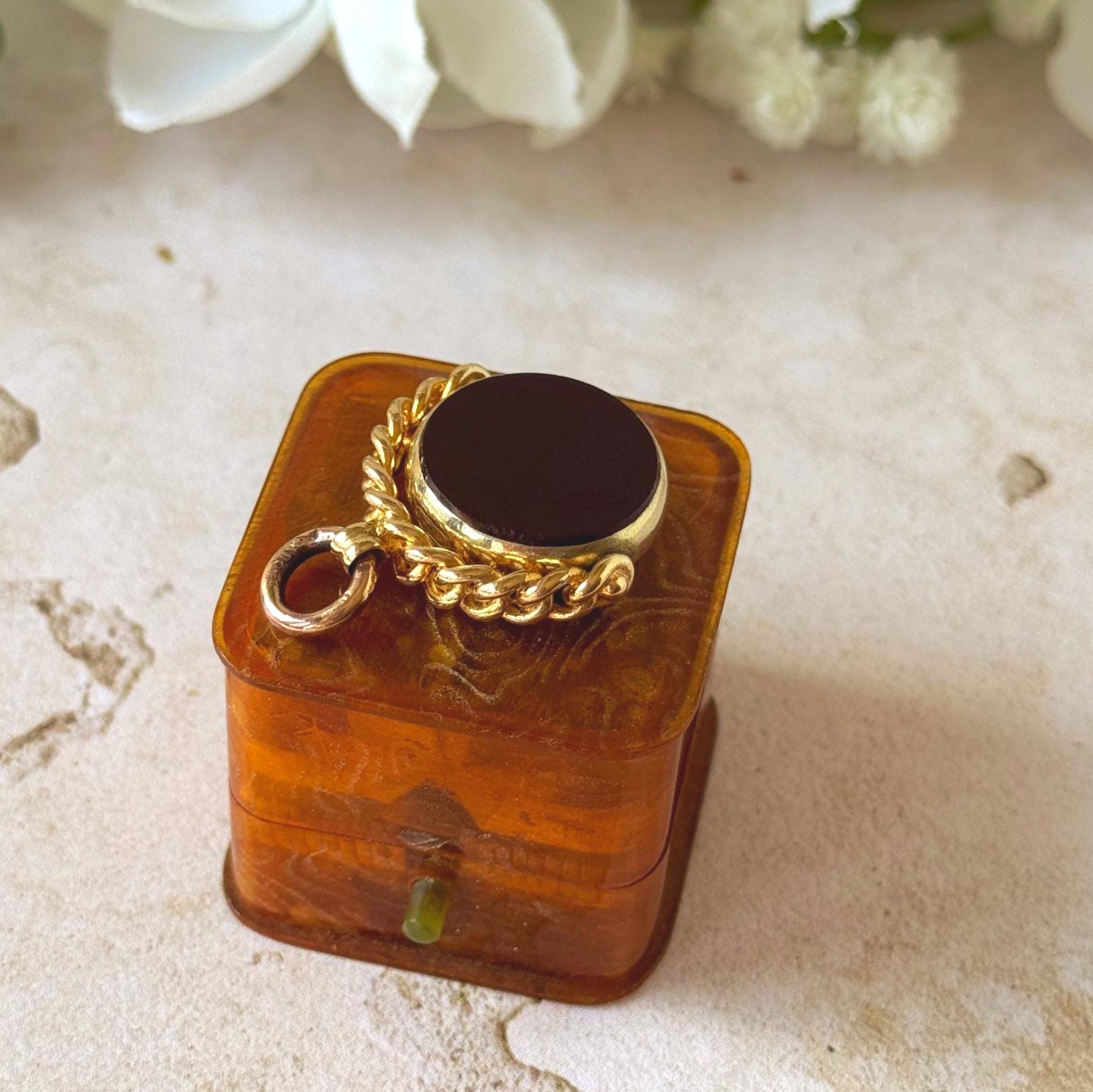 Antique Victorian Rolled Gold Bloodstone & Carnelian Spinning Fob Seal Pendant, Thomas Hopwood