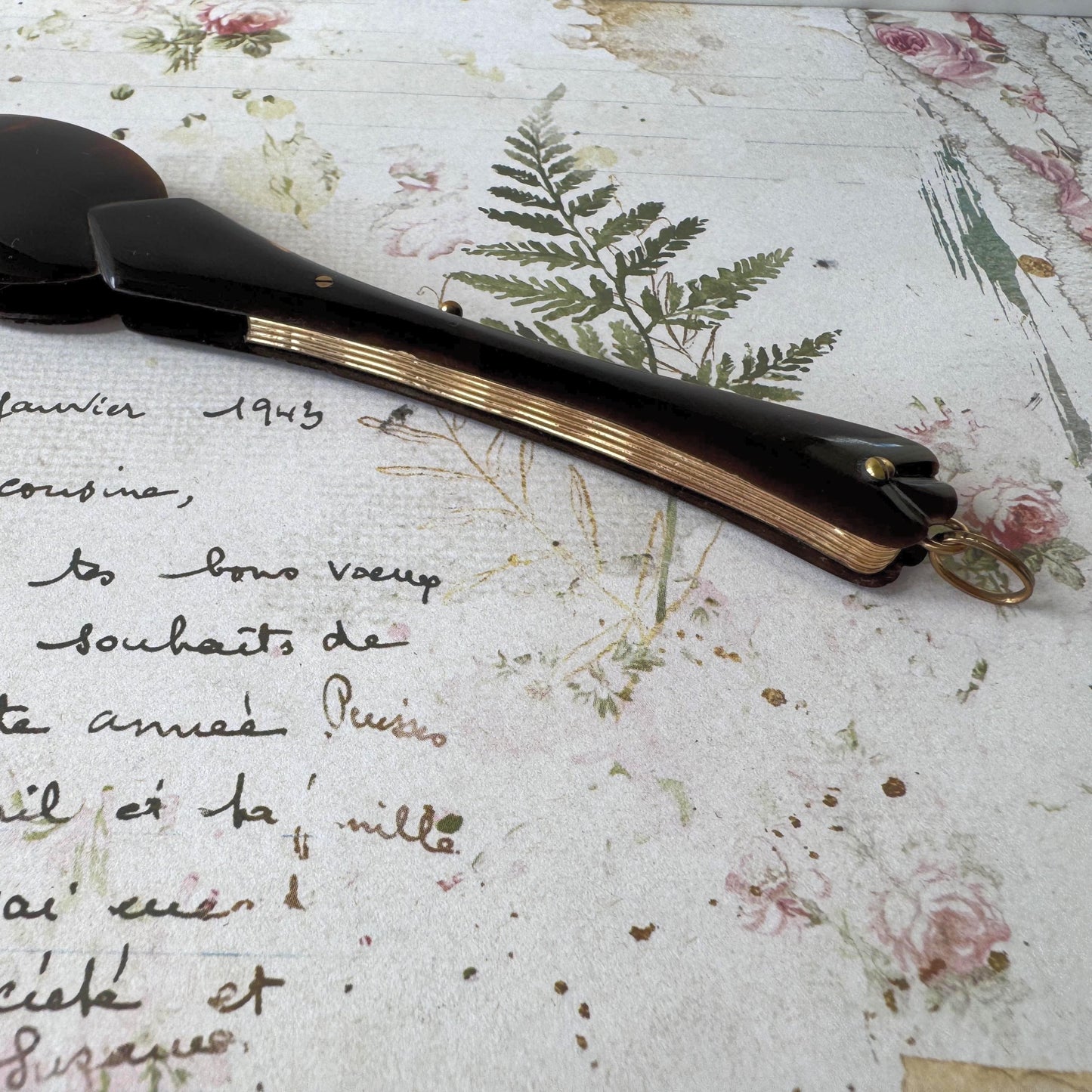 Antique Victorian Simulated Tortoiseshell Metamorphic Lorgnette Folding Spectacles