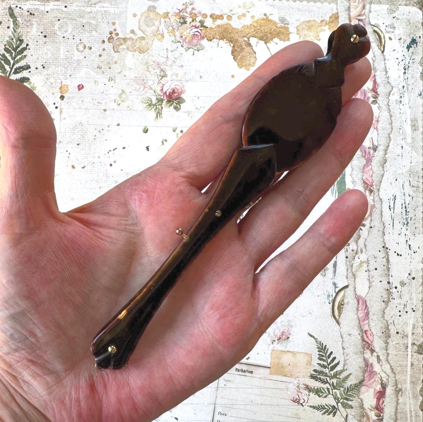 Antique Victorian Simulated Tortoiseshell Metamorphic Lorgnette Folding Spectacles
