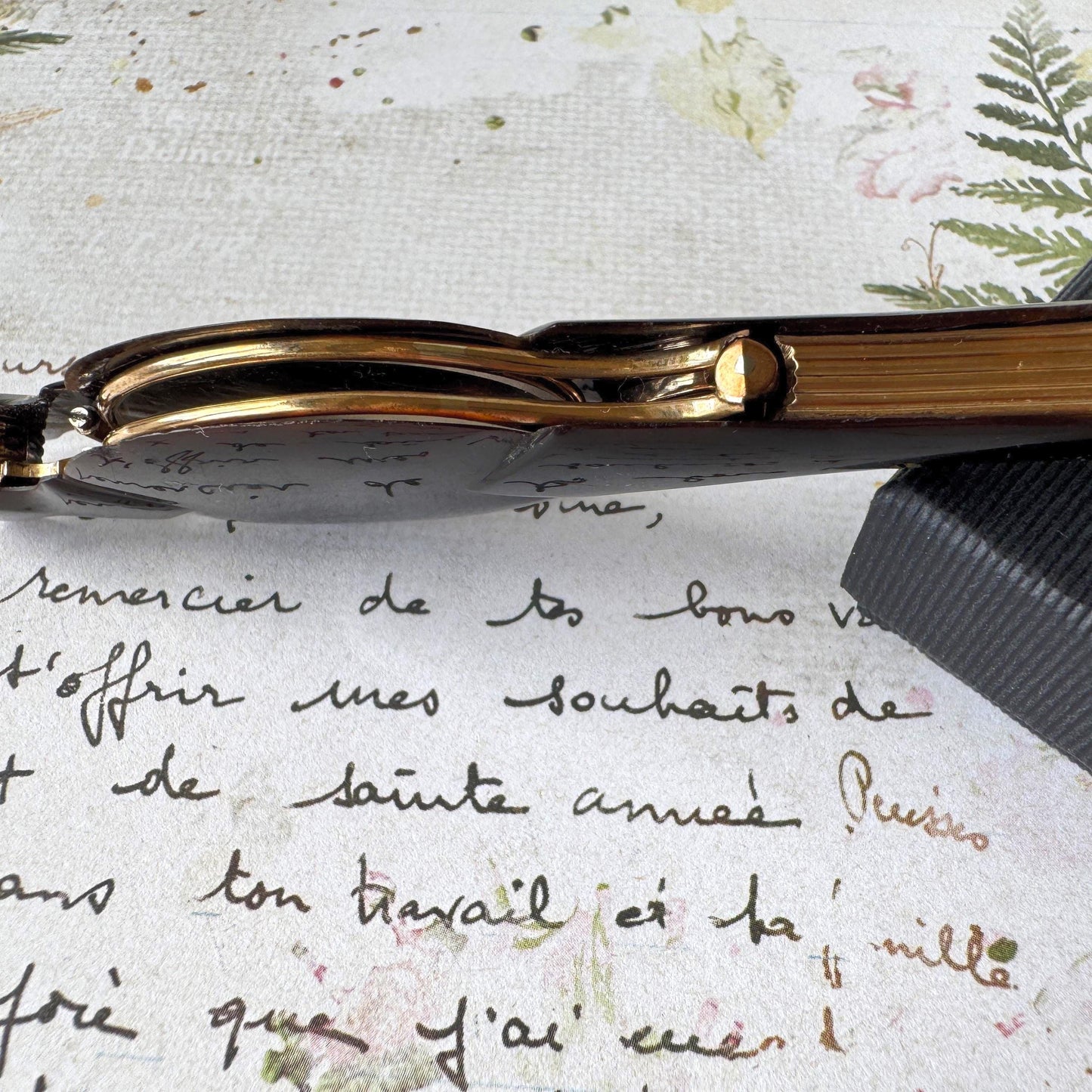 Antique Victorian Simulated Tortoiseshell Metamorphic Lorgnette Folding Spectacles