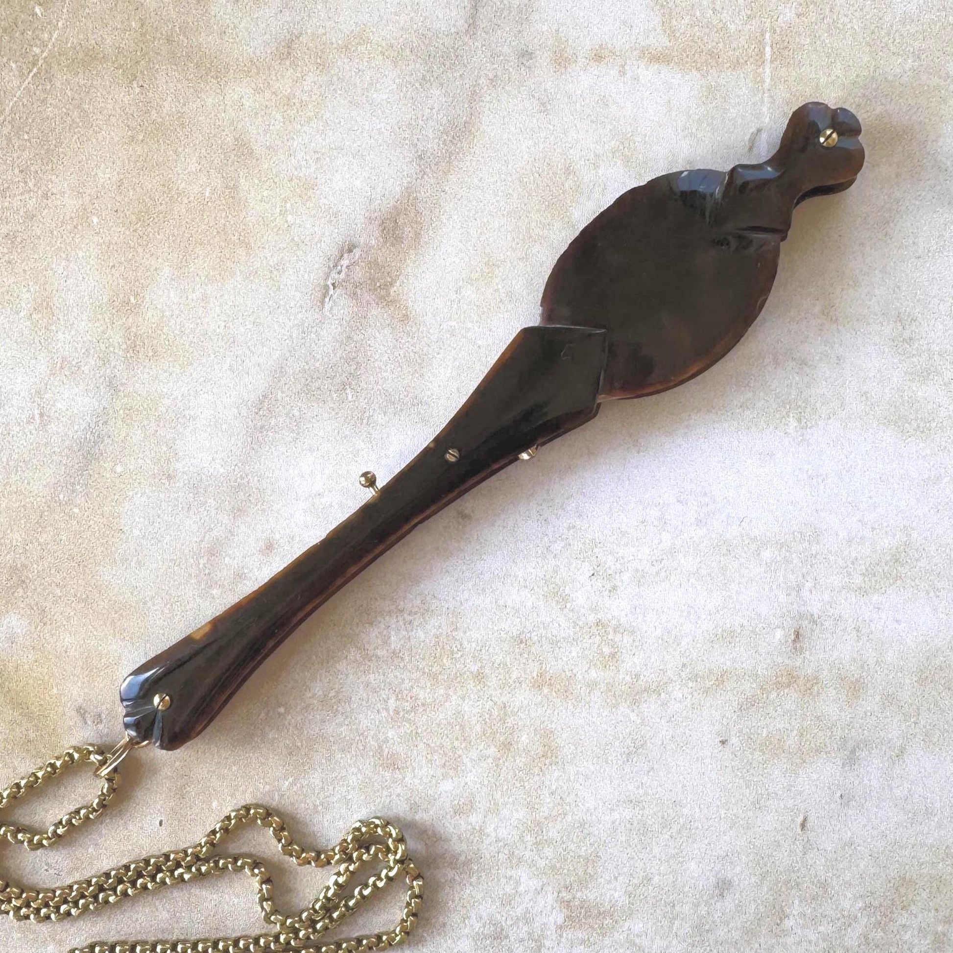 Antique Victorian Simulated Tortoiseshell Metamorphic Lorgnette Folding Spectacles