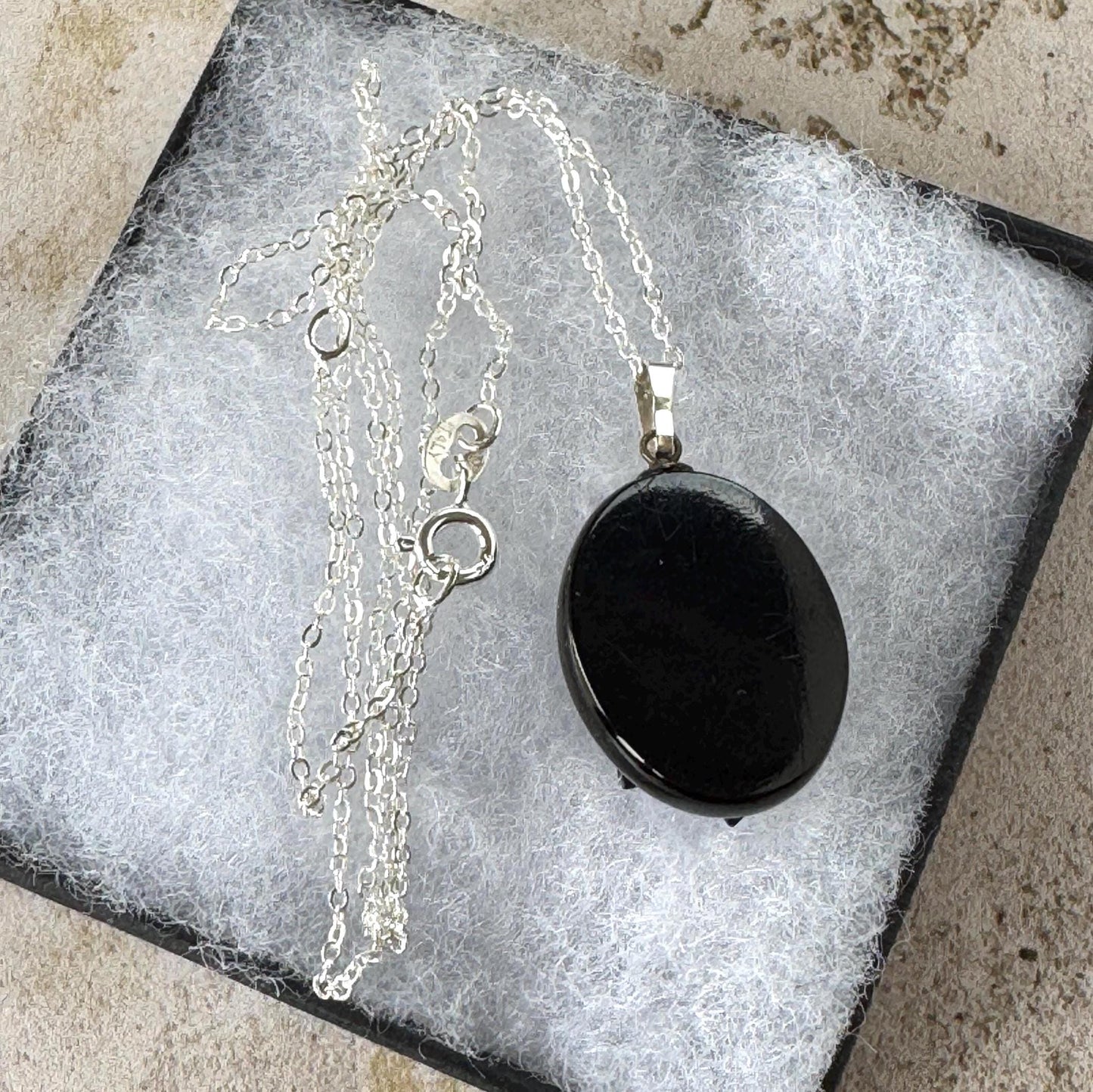Antique Victorian Whitby Jet Hand Pendant | Deeply Carved Floral Hat, c.1880