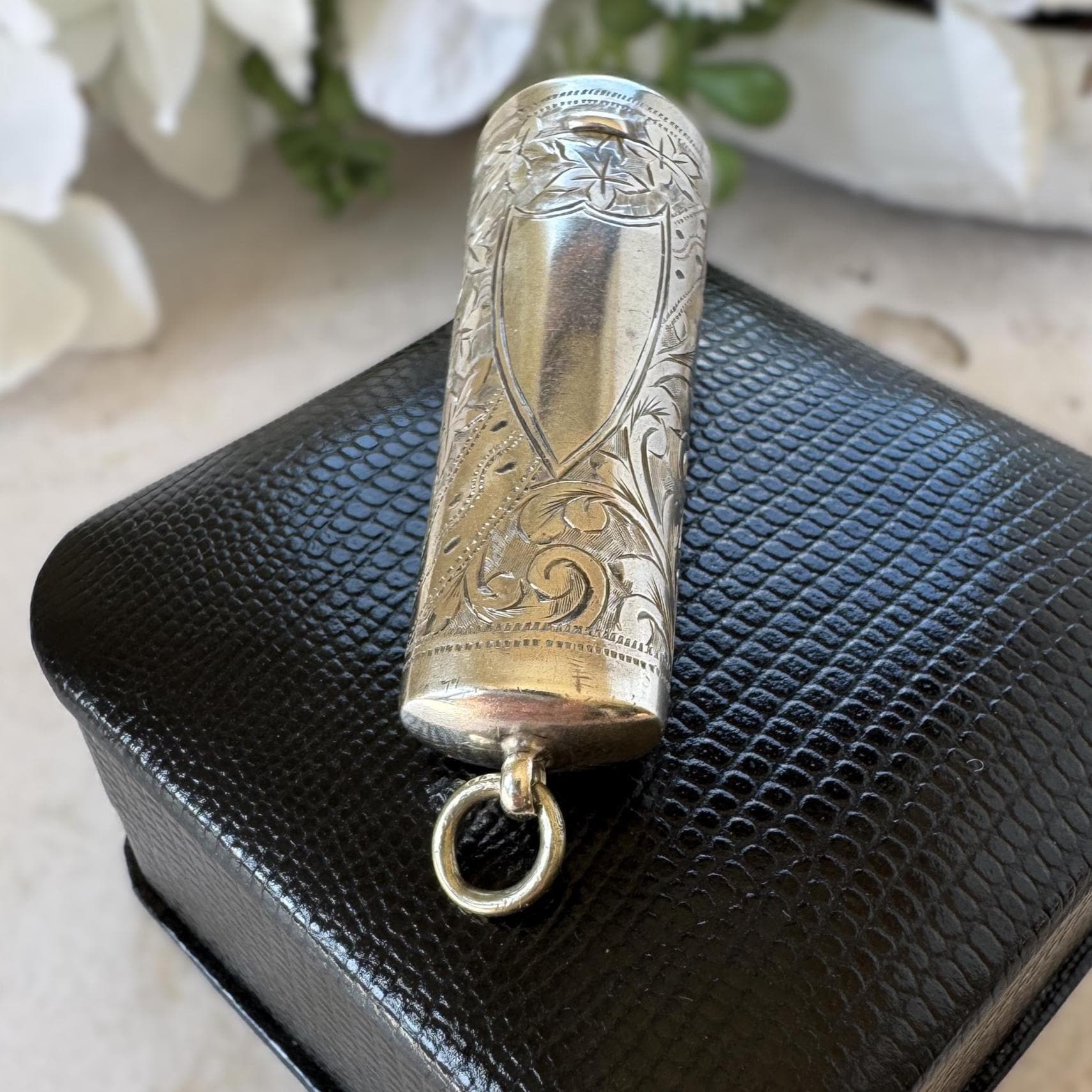 Antique Edwardian Silver Cheroot Case Keepsake Pendant | Hallmarked 1906 George Loveridge