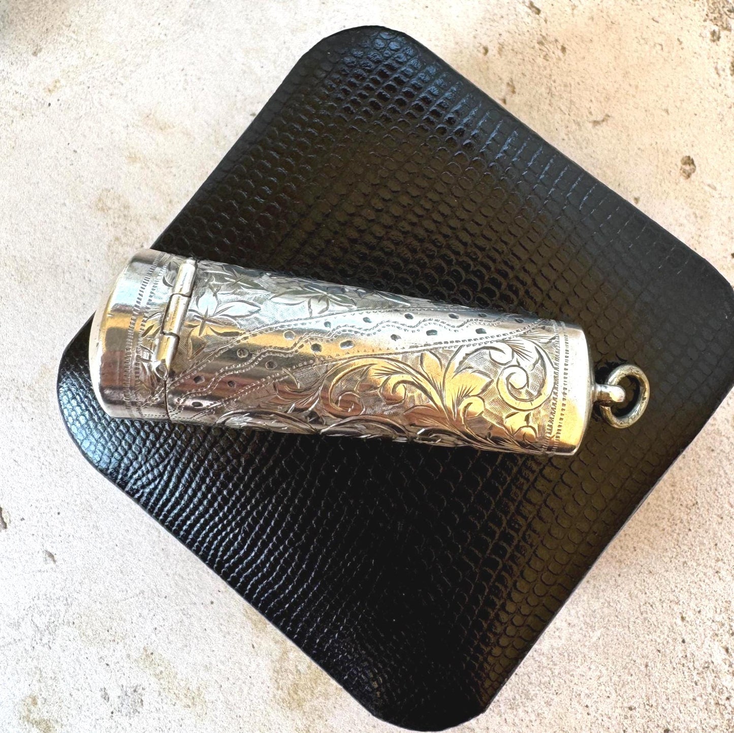 Antique Edwardian Silver Cheroot Case Keepsake Pendant | Hallmarked 1906 George Loveridge